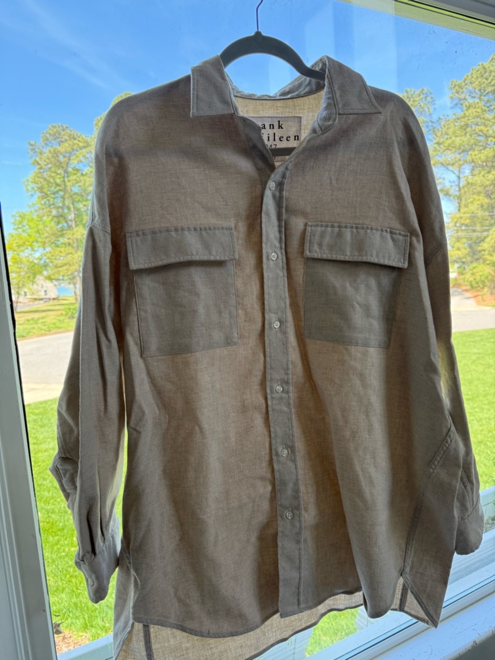 Frank & Eileen Mcloghlin Utility Shirt, Natural, size XS/S